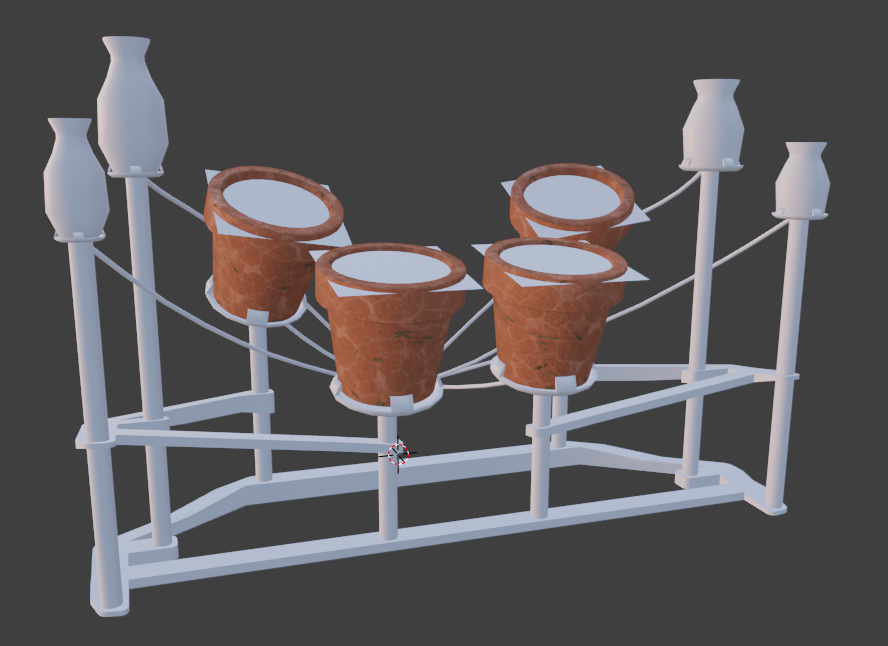 Flowerpot drum model with little texturing.
