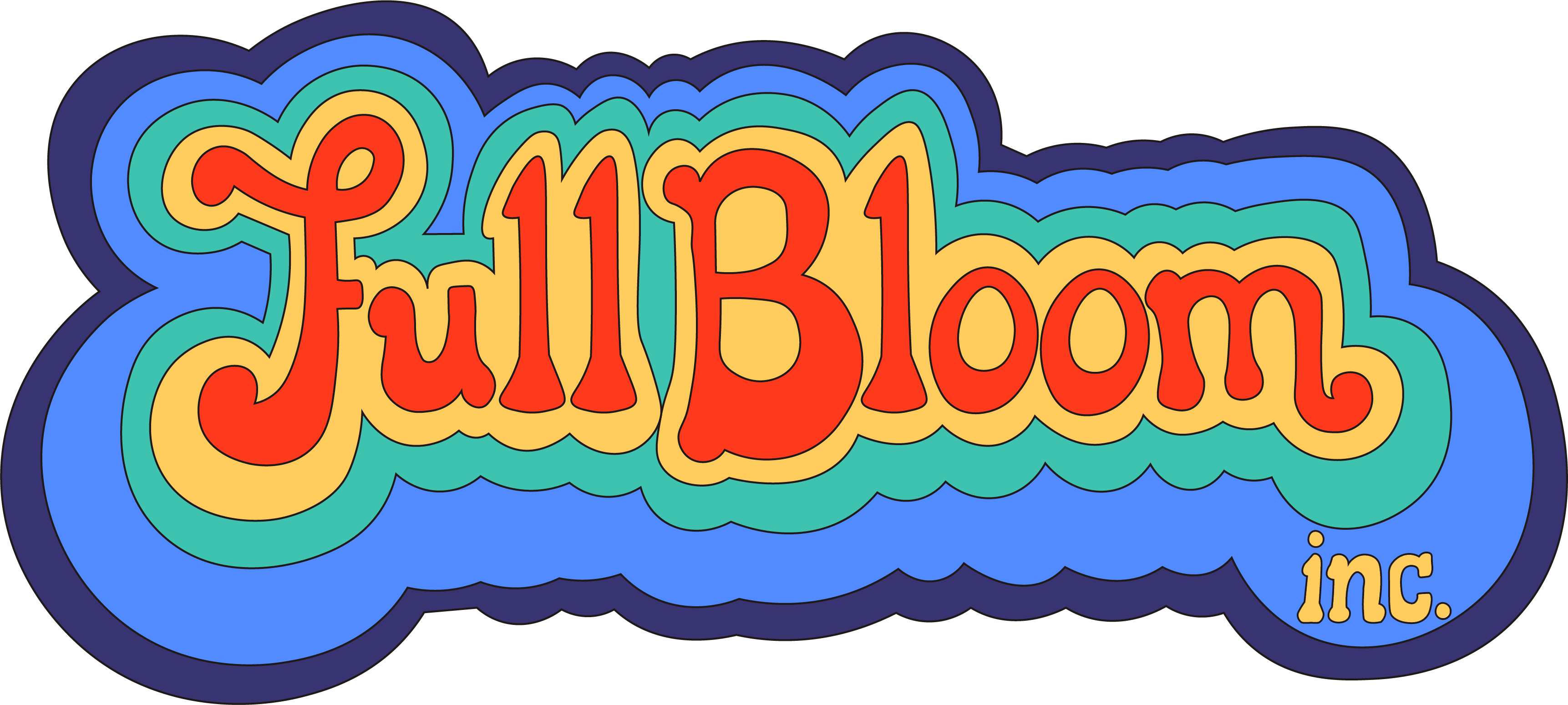 Full Bloom Inc. seventies logo.